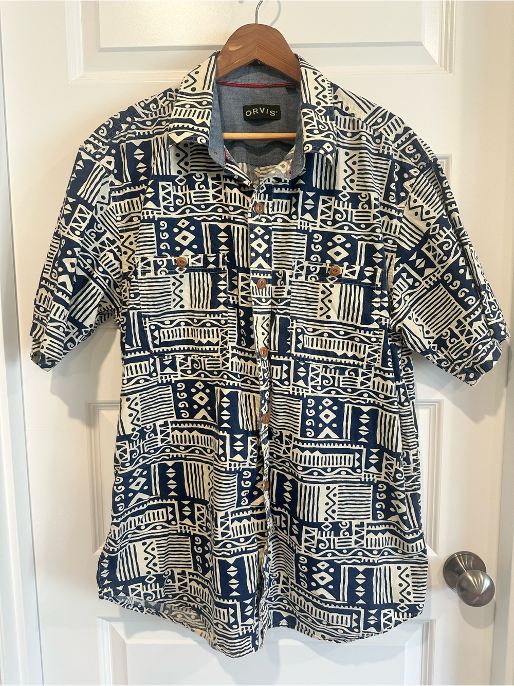 Orvis 100% Cotton Short Sleeve Button Down Shirt - EUC